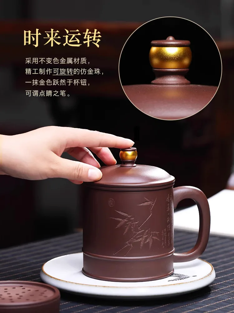 Canghu Tianxia Yi Original Mine Purle Mud And Sand Cu Fully Handcarved Office Lid Time Comes Runs Sacer