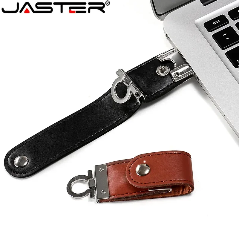 JASTER Wholesale Leather Usb Flash Drive Fur Key Chain Pendrives 8gb 32gb Commercial Memory Stick 4gb16gb 64GB Usb Creativo Gift