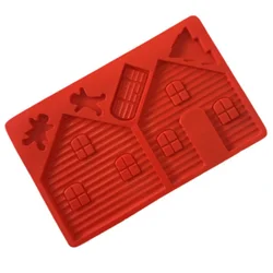 2Pcs christmas house Silicone chocolate Mold Creative Christmas Gingerbread House Cake Molds Sugar Craft Cake Decorating Tools