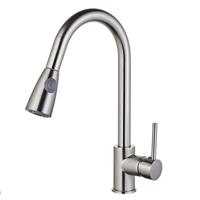 

Kitchen Faucet Mixer Pull Out Kitchen Single Handle Hole 360 Rotate Copper Chrome/ Nickel/Gold Swivel Sink Mixer Tap