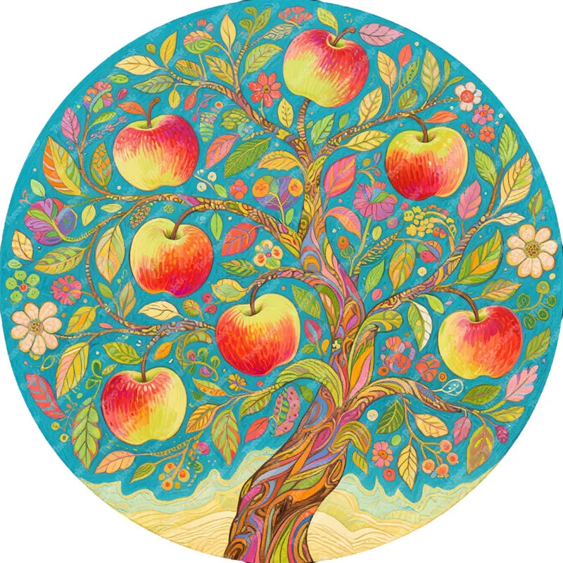 Three Ratels CEE188 Apple Tree Cartoon Wall Stickers for Home Decoration