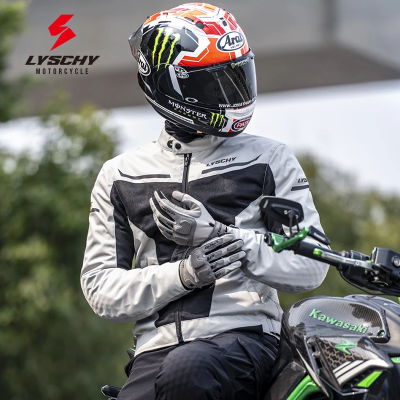 

LYSCHY мотоциклетная куртка, летняя сетчатая дышащая светоотражающая мужская мотоциклетная куртка CE, износостойкая мотокуртка с защитой от падения
