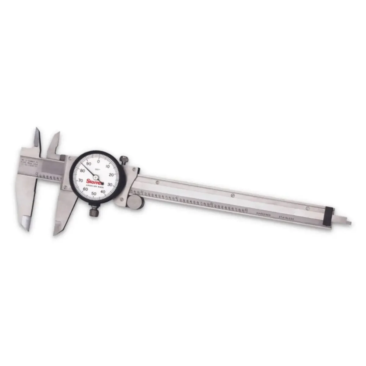 Slide Calipers for Accurate Measurement with Fitted Plastic Case - White Face, 0-6