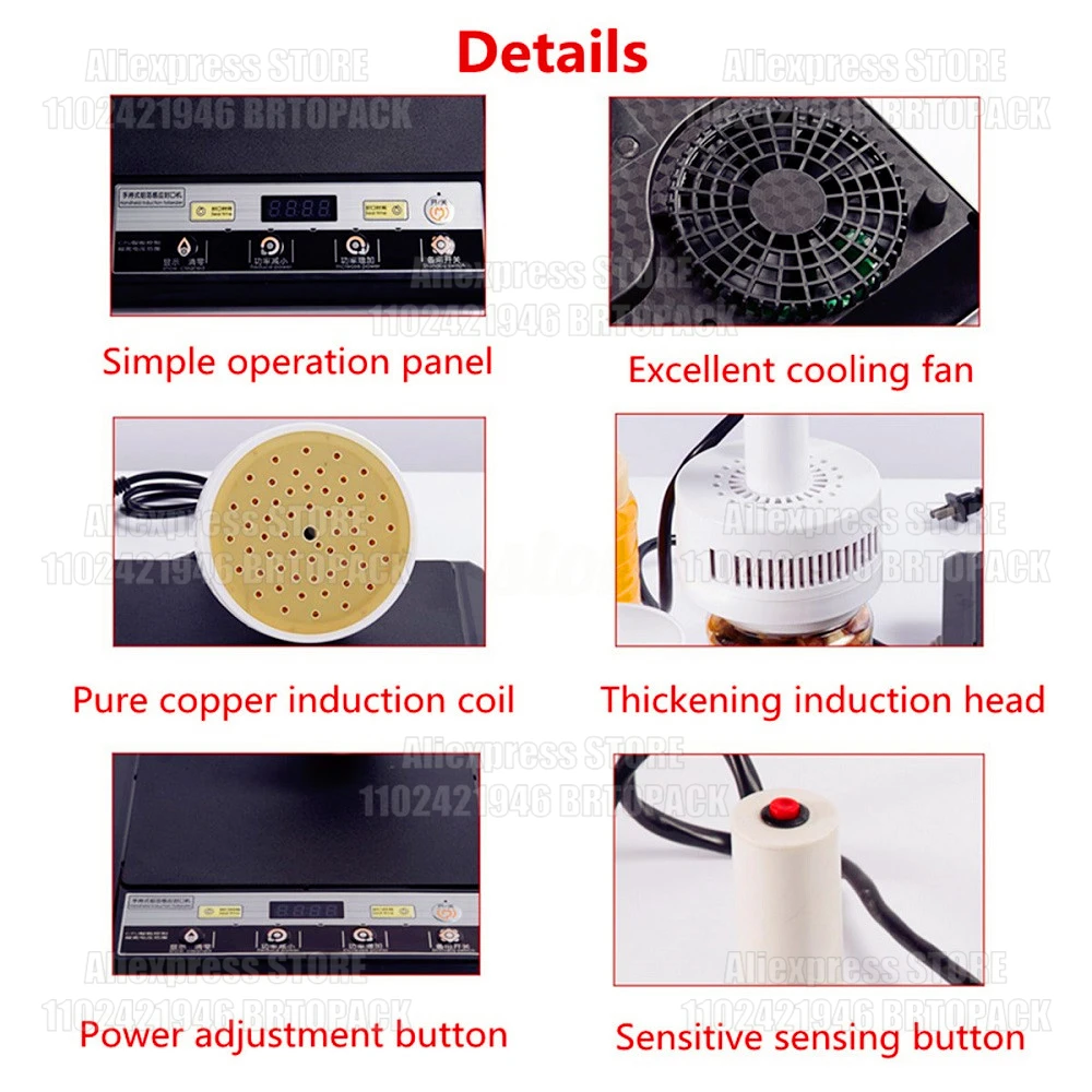 500E Portable Aluminium Foil Plastic bottle Sealing Machine Lid Cup Heat Seal Electromagnetic Induction Sealer For Glass Jar