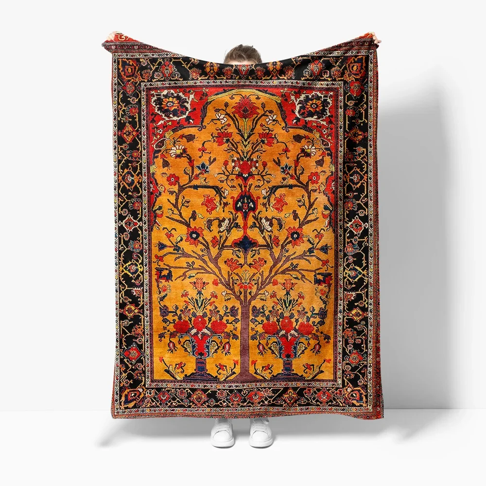 Vintage Ethnic Kilim Rug Handmade Wool Traditional Persian Area Carpet Decorative Floor Blanket Home Decor