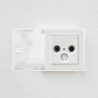 Thickened 146 Type White Floor Socket Junction Box Outlet Holder Durable Plastic Wall Mounted Visible Box Style