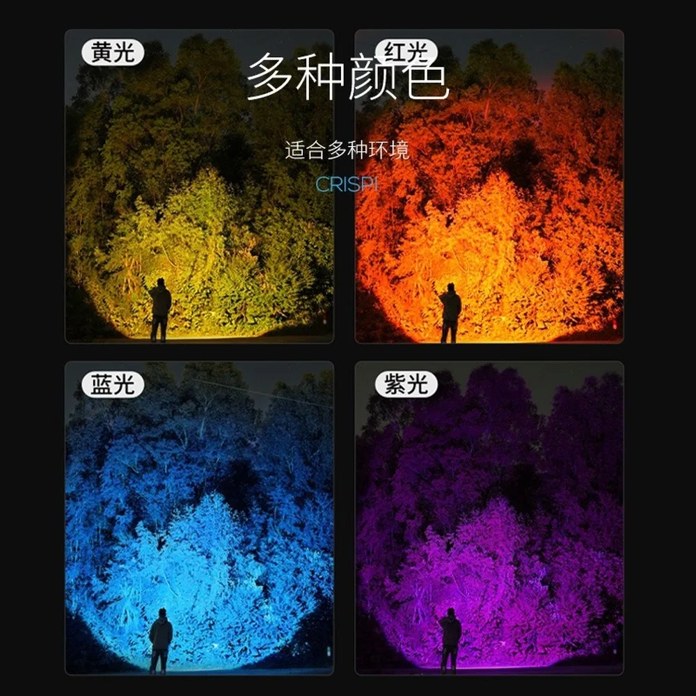 [Brand] Rechargeable Headlamp with Zoom, Motion Sensor, Red/Yellow/Blue/Purple Light