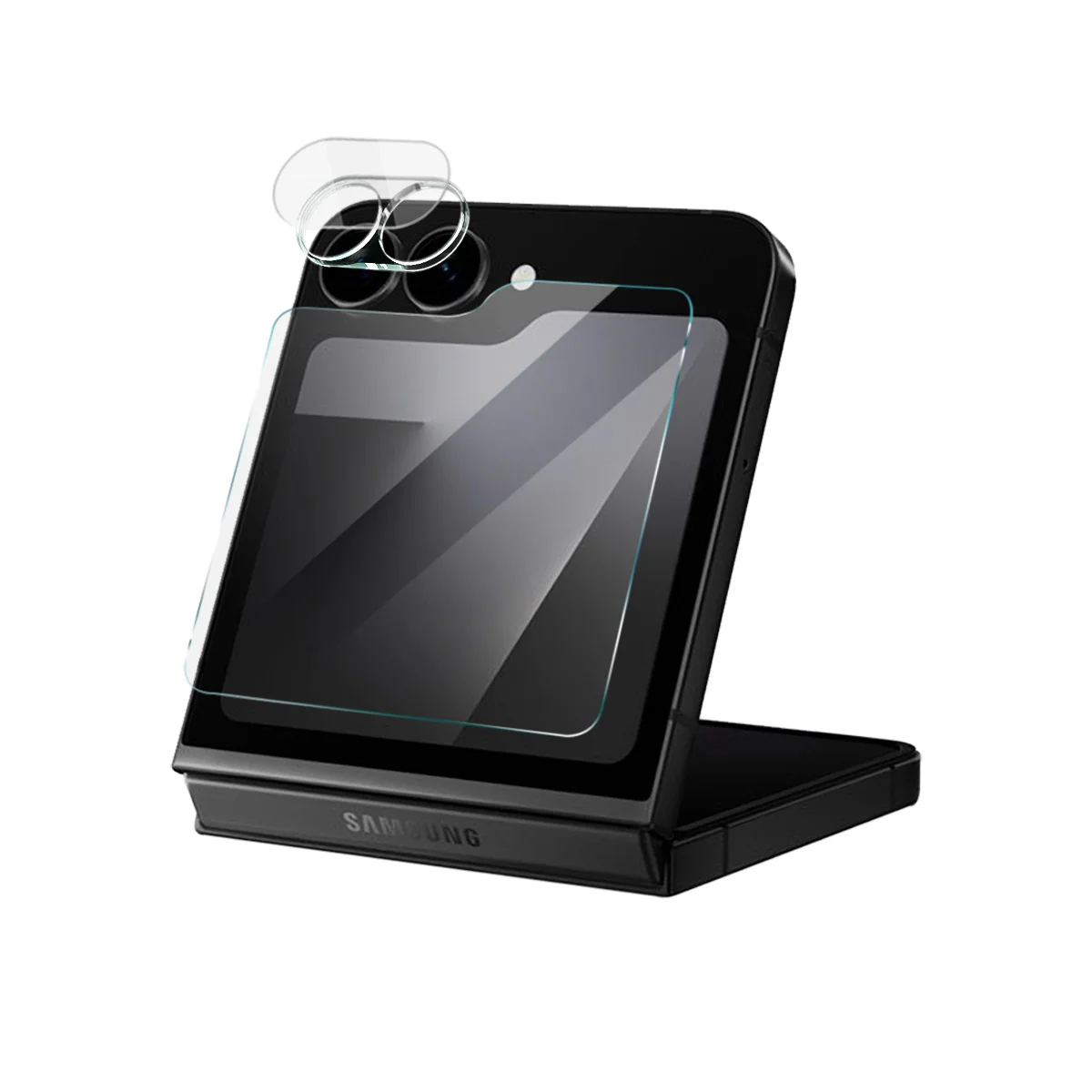 لهاتف Samsung Galaxy Z Flip7 FE 5G فيلم عدسة IMAK زجاجي + واقي شاشة خلفي