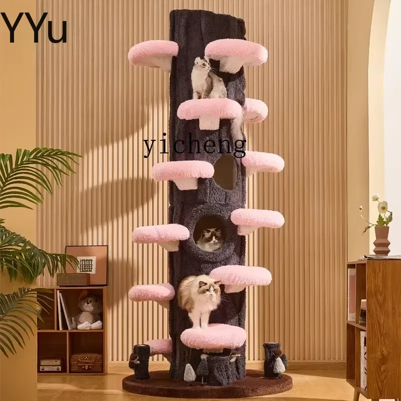 for XL2 Large Cat Tree Climbing Frame Jumping Platform Integrated Shelf Villa Warm Nest Furniture Pet Supplies