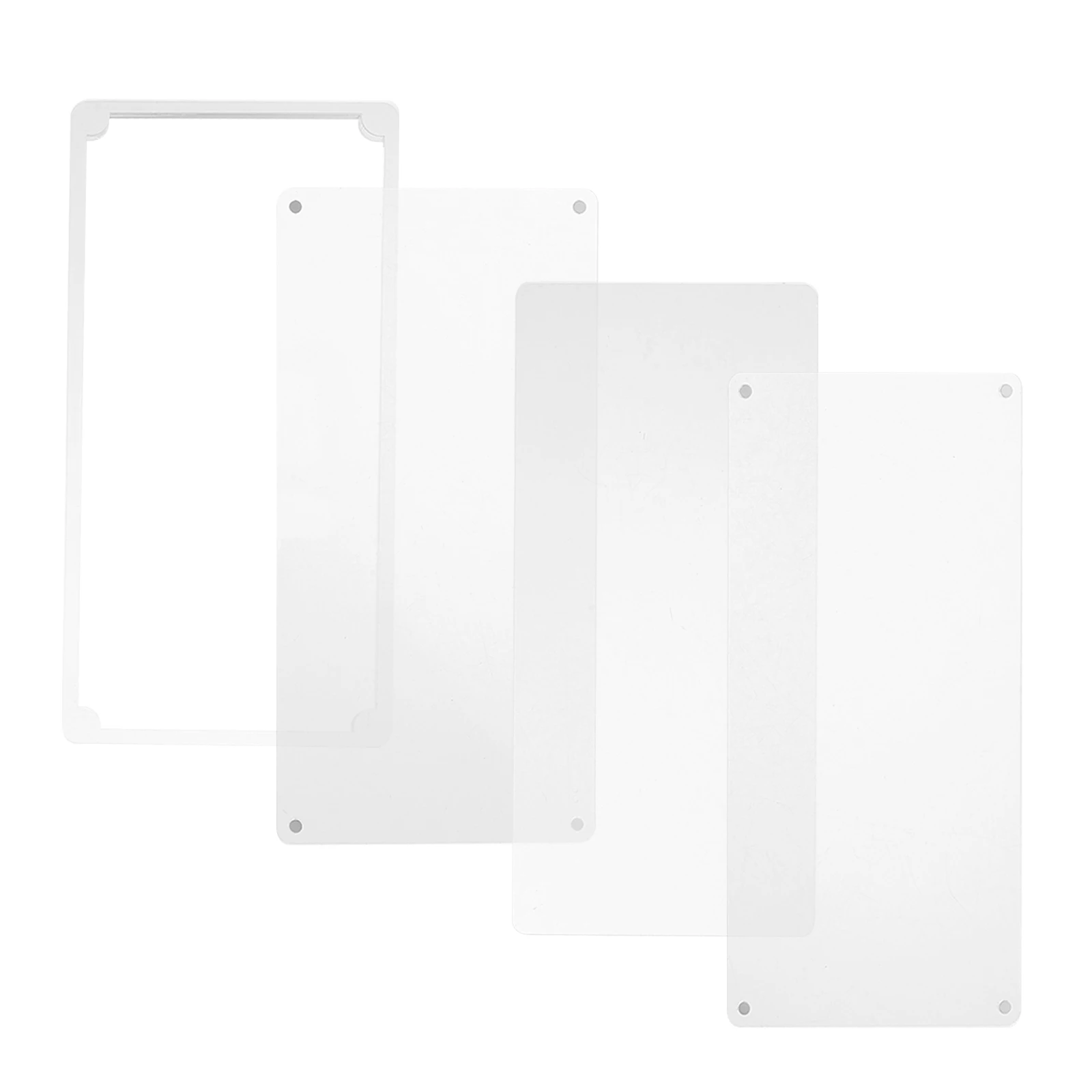 

4 Pcs Acrylic Board Material Decorative Signboard Backplane Transparent Painting