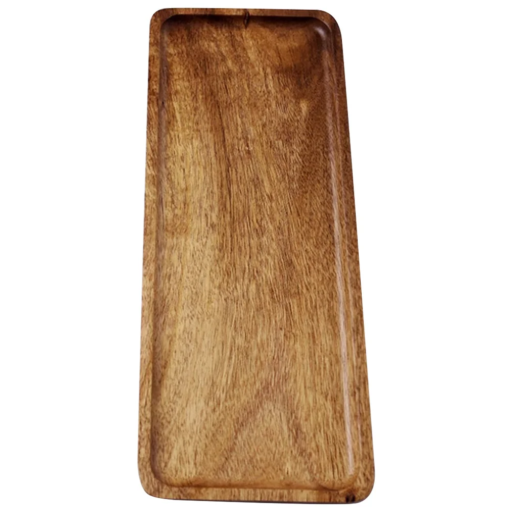 

Rectangular Wooden Serving Multi-Functional Food Storage Plate For Breakfast Dessert Tea Picnic Home Restaurant Use Smooth