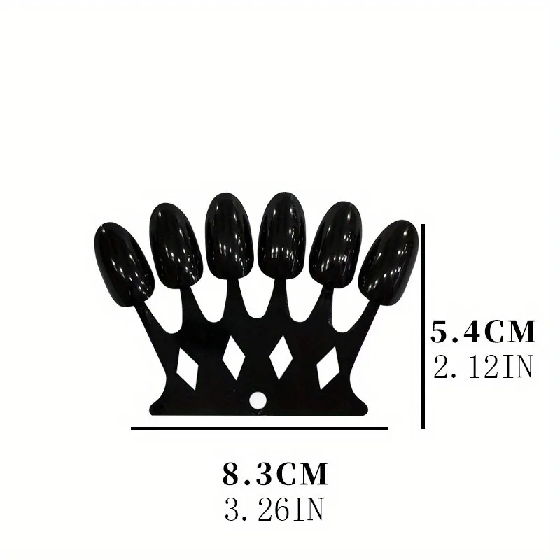 Nail Art Display False Nail Tips Crown Fake Nails Polish Clear Nature Color Card Acrylic Practice Chart Palette Art Ring