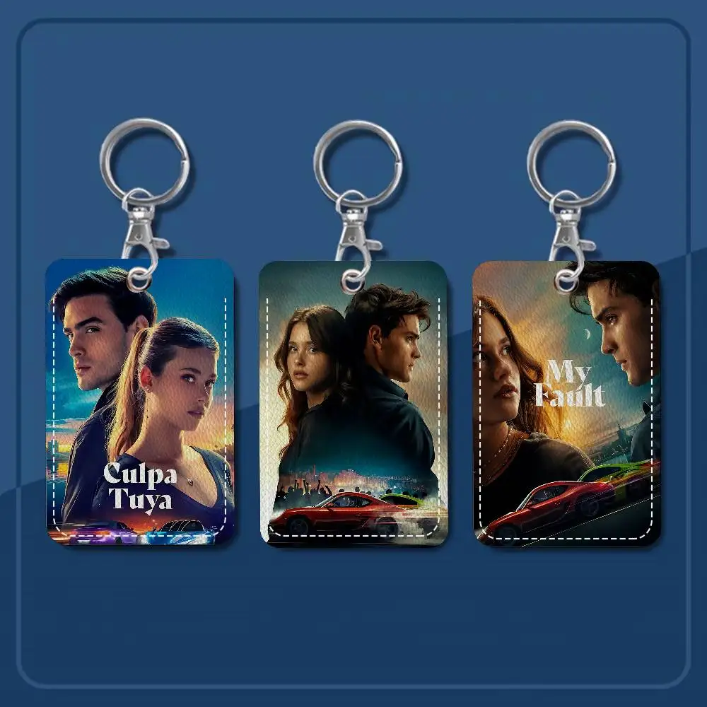 

My Fault Culpa Mia Movie Access & Meal Card Holder Keychain Credit ID Bank Card Protective Case Keychain Pendant Fashion