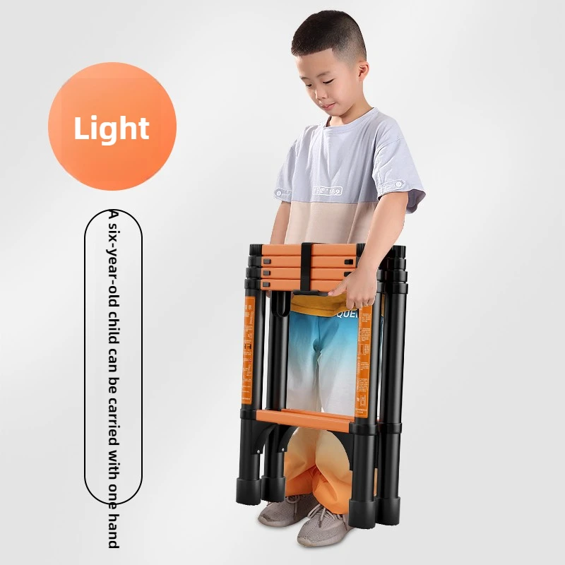 Aluminum Alloy Thickening Elevator Project Safety Staircase Household Folding Multi-function Telescopic Indoor Human Type Ladder