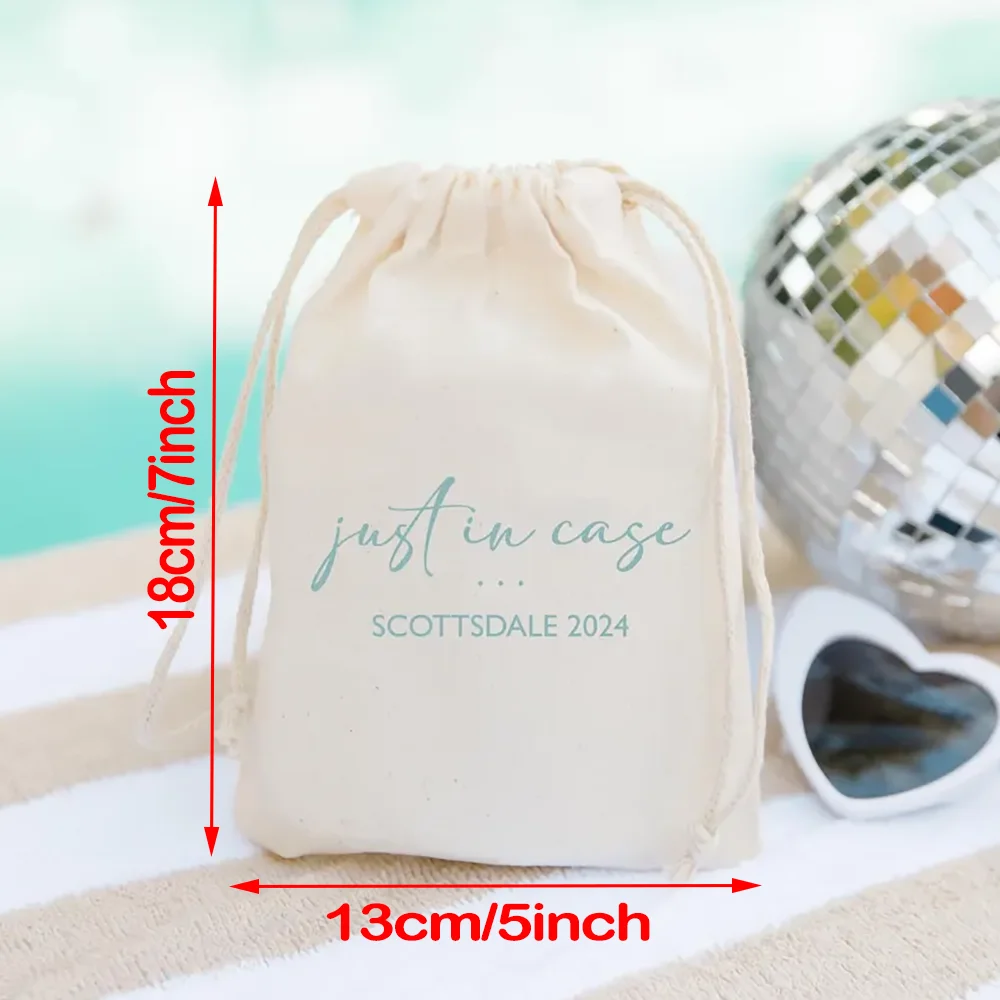 Custom 5Pcs Just in Case - Bachelor Party Hangover Recovery Kit Bags Wedding Day Welcome Gifts Accessories Bridal Shower Gifts