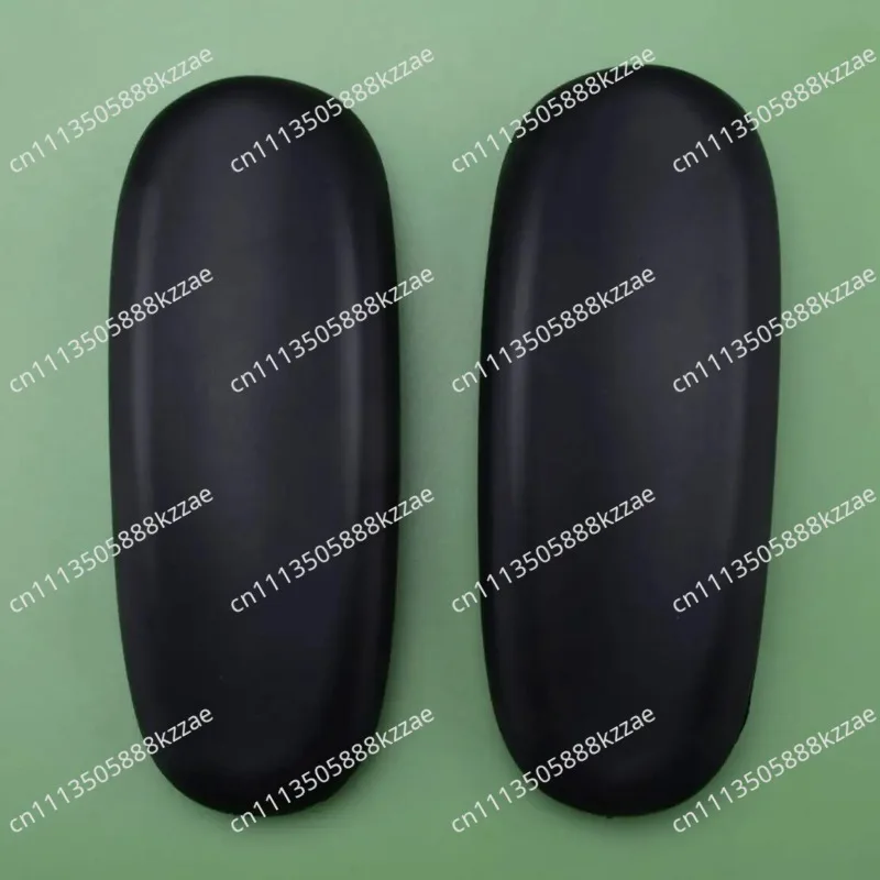 2Pcs Armrest Arm Pad Cap Cover Cushion for Office Gaming Swivel Chair Black PU Leather
