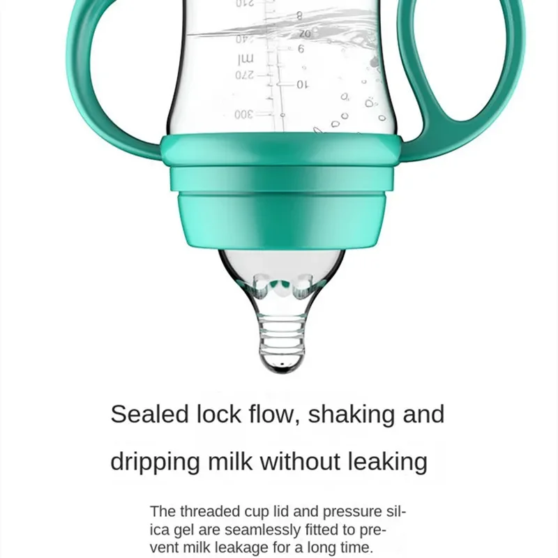 Anti-Choke Baby Fles Met Grip Brede Kaliber Zuigflessen Fpr Pasgeboren Dring Cup Dual Gebruik Baby Melk water Drinken Fles