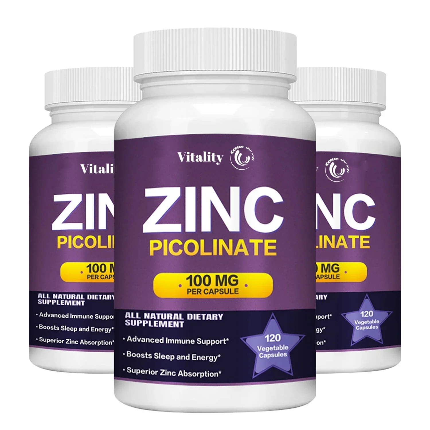Cápsulas de picolinato de zinc: apoya las defensas inmunológicas del cuerpo, antioxidantes, ilumina la piel