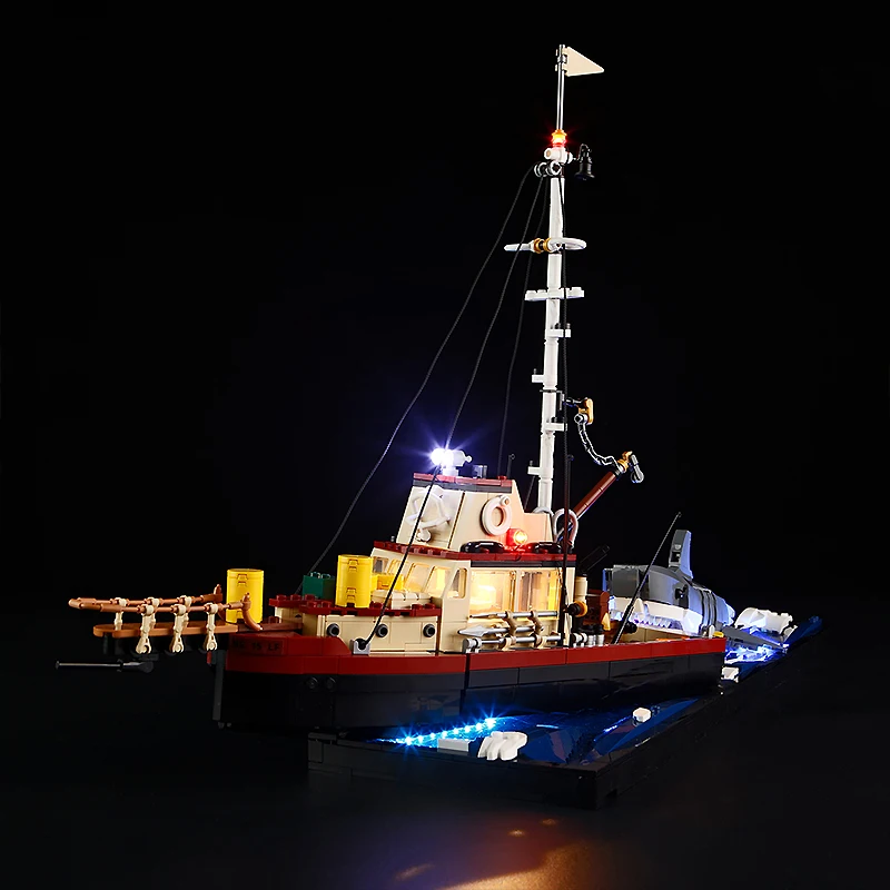 ชุดไฟ LED แบบปรับแต่งได้ระดับพรีเมียมสำหรับเลโก้ 21350 JAWS (เฉพาะไฟ LED โดยไม่มีตัวต่อ) ทำให้ผลงานสร้างสรรค์ที่คุณชื่นชอบโดดเด่น