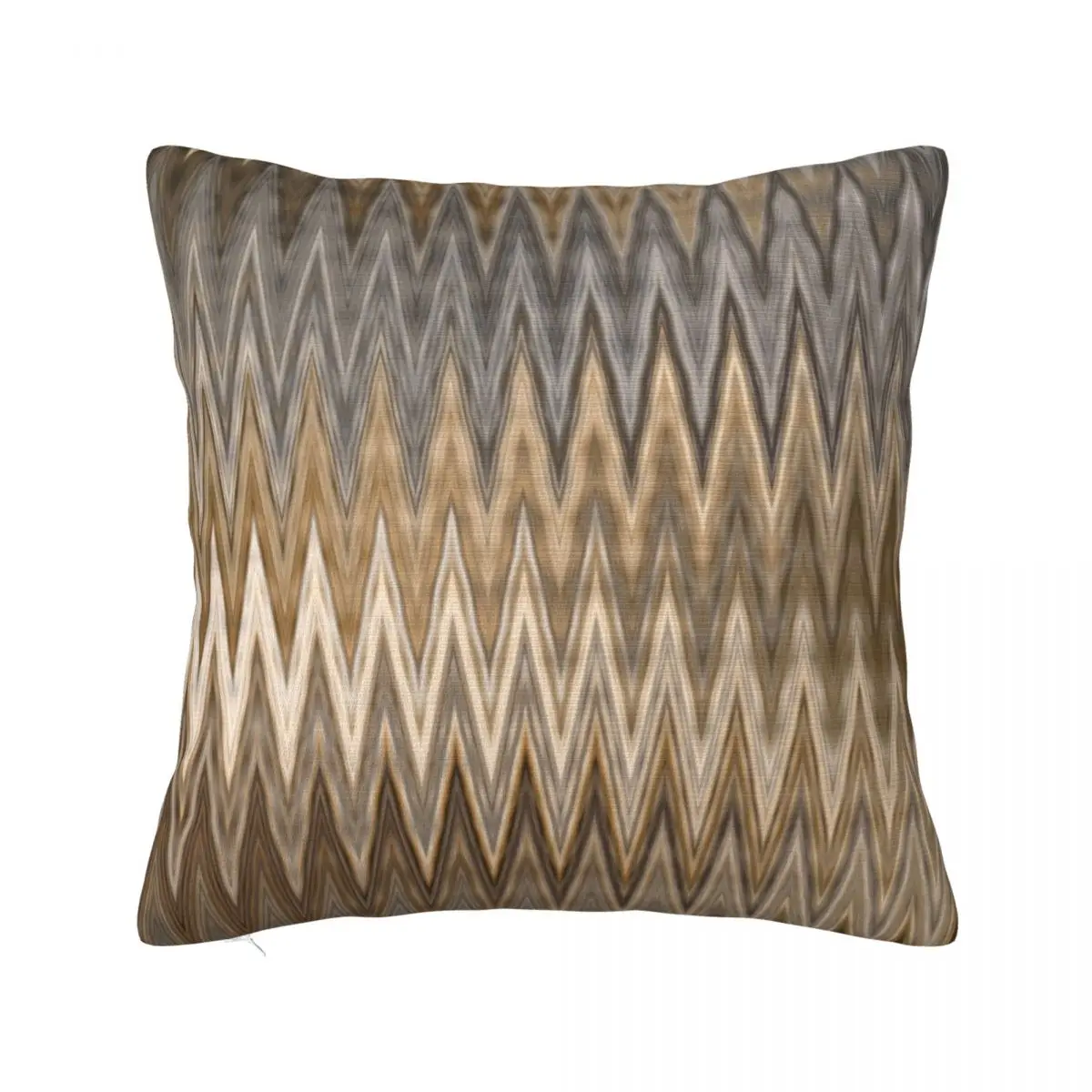 Earth Toned Wavy Zigzag Pillowcase Soft Polyester Cushion Cover Decorative Zig Zag Throw Pillow Case Cover Home Zippered 18