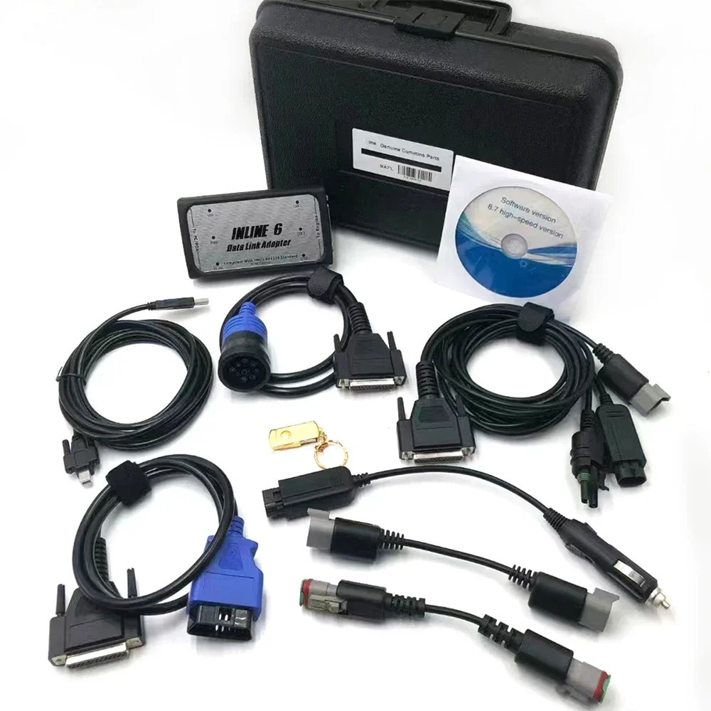 Heavy Duty Truck Diagnostic Toolkit With INLINE6 V8.7 V7.62 Software Is OEM For Cummins Scanner Diagnostic System Complete Tool