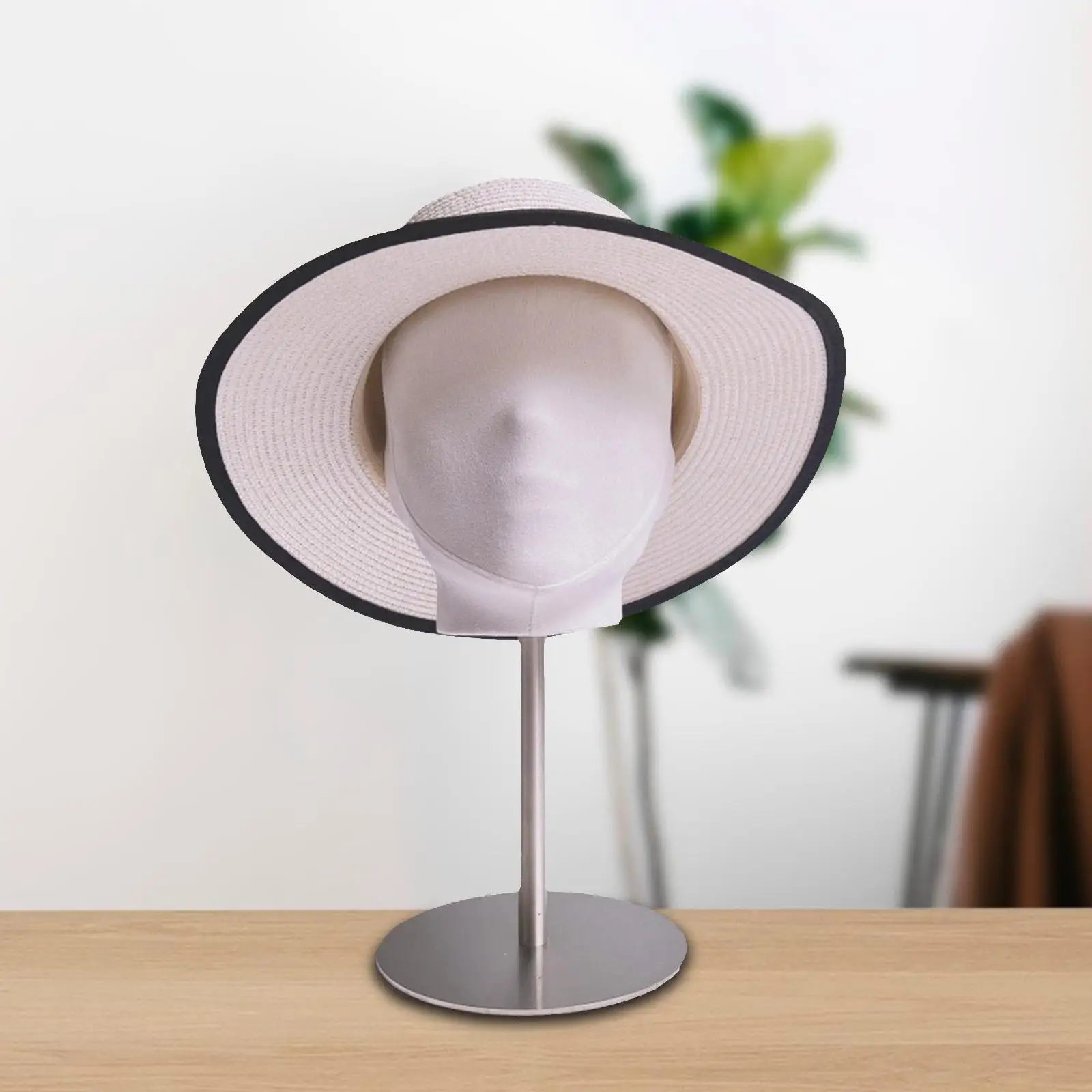 Soporte de exhibición para sombreros y pelucas, cabeza de maniquí con Base de acero inoxidable, estante de almacenamiento para principiantes, estilista, salón en casa y viajes