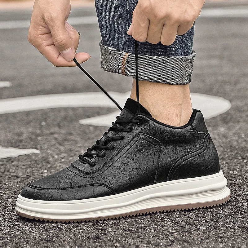 Mens heightening shoes Bestselling Flat bottomed Casual Comfortable lining Waterproof Stable grip Increase by 6/8/10 centimeters