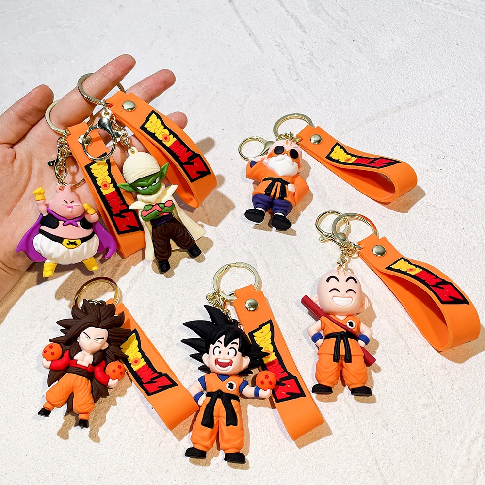 New Anime Dragon Ball Key Chain Z Super Saiyan Son Goku Bulma Broly Piccolo Series Bag Pendant Keyring Christmas Gifts