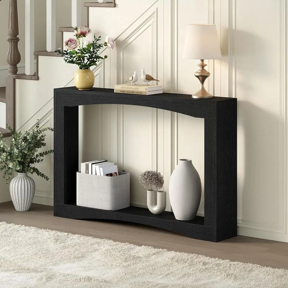 Ultra-Slim 5.9 Entryway Console Table for Small Spaces, Ideal for Behind Couch or Hallway, Living Room and Foyer, Black