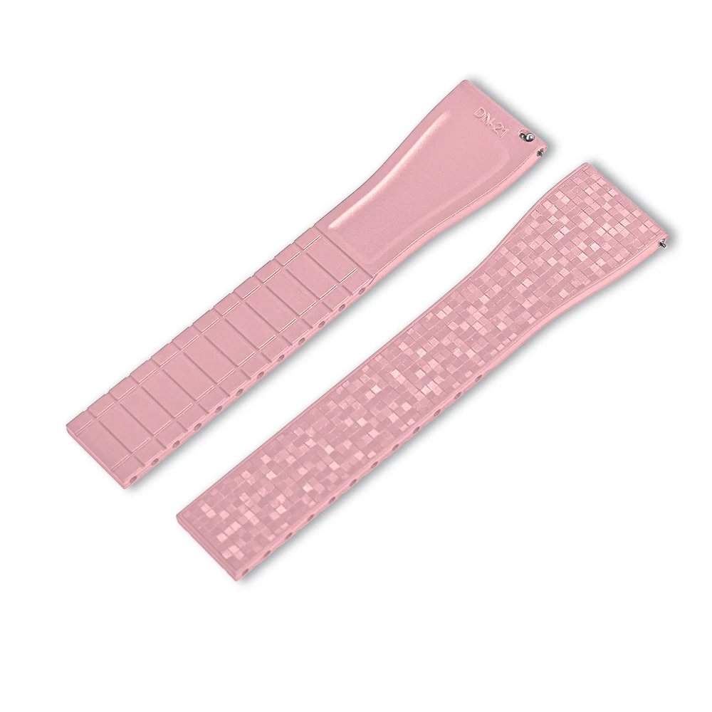 18 mm tot 24 mm alle maten mozaïek FKM rubberen horlogeband voor Rolex Cartier IWC Apple horlogeband met snelsluiting