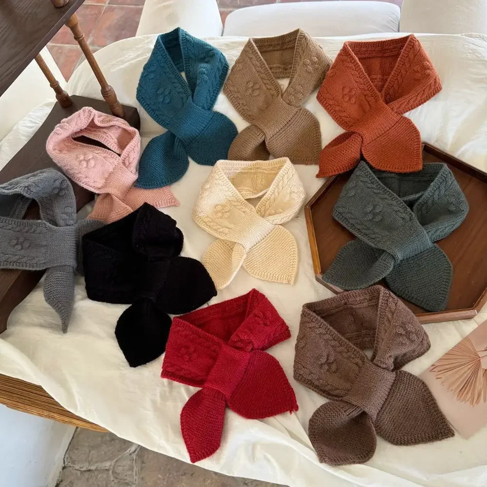 

Fashion Warm Kids Winter Scarf Thick Korean Knitted Scarf Soft Princess Children Shawl Baby Boys Girls