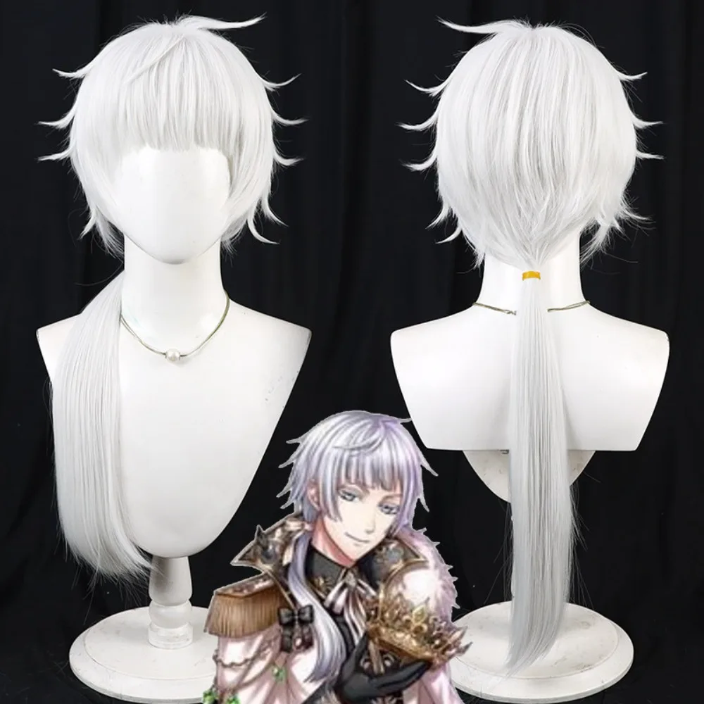 Black Butler Charles Grey Cosplay Wig Rooted Hair Layered Tailed Flipped Ends Heat Resistant Fiber