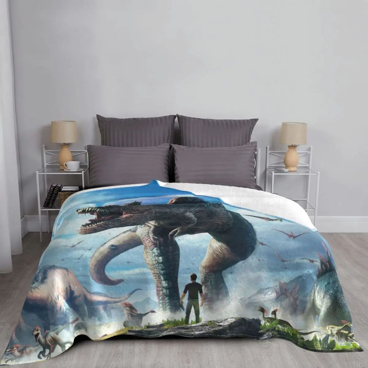 ARK Survival Evolved Dinosaur ARPG Games Blankets Coral Fleece Plush Decoration Bedroom Bedding Couch Bedspread