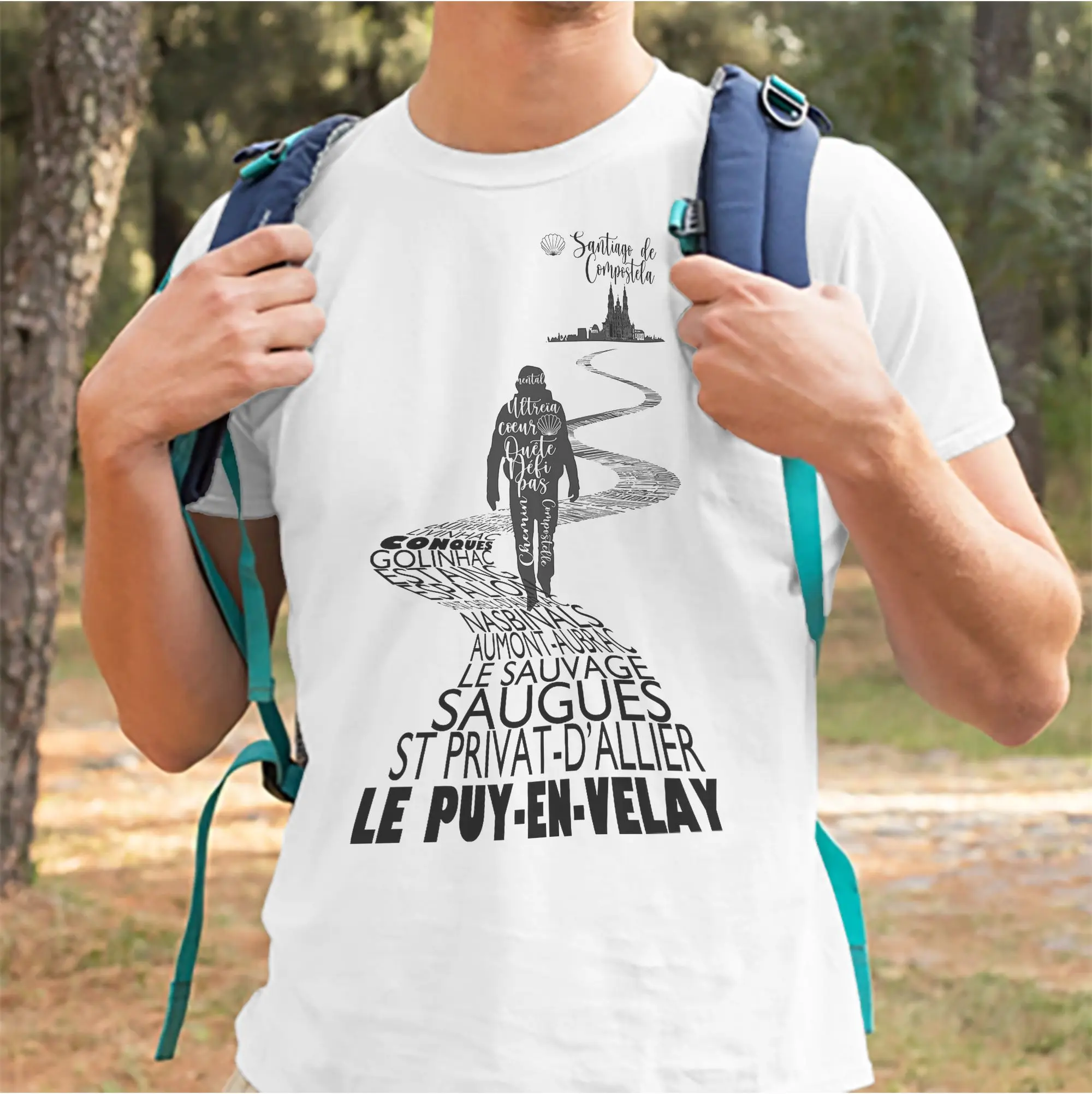 Camino de Santiago de Compostela T-Shirts for Men Women  Cotton Tee Shirt Crewneck Short Sleeve T Shirts Birthday Present Tops