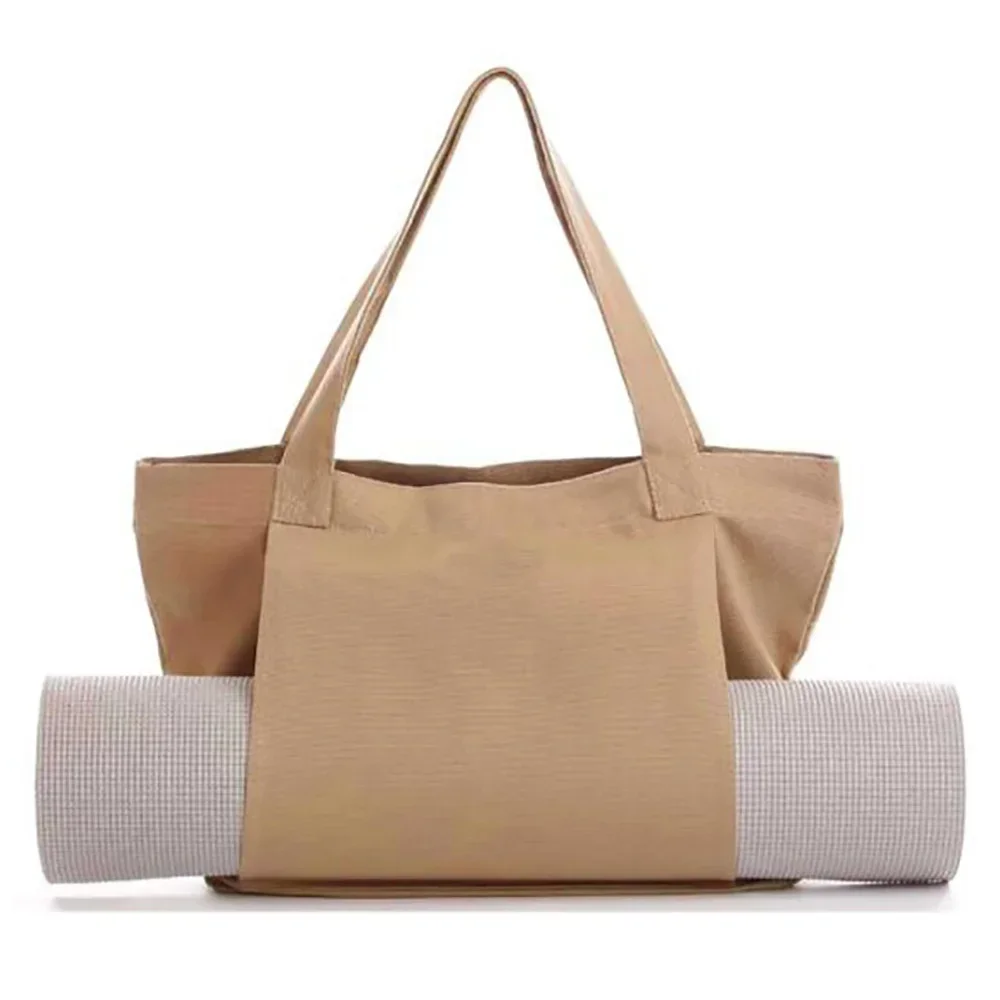 Yoga Mat Storage Bag Canvas Yoga Mat Carrier Pilates Mat Shoulder Bag Office Workout Pilates