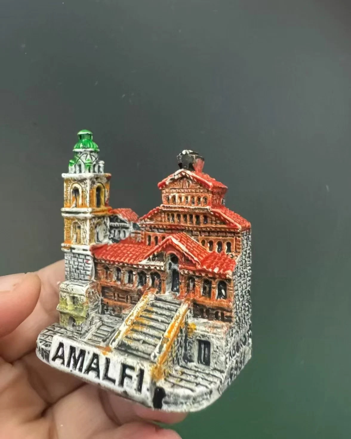 resin figure mental psychological sand table game    therapy  amalfi  building    fridge sticker decoration