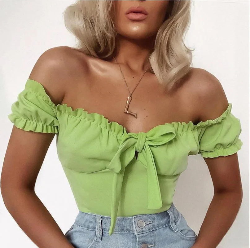 Sleeveless Bodysuit Hot Summer Sexy Bodycon Off Shoulder Halter Tops Casual Street Bodice For Women ClubWear