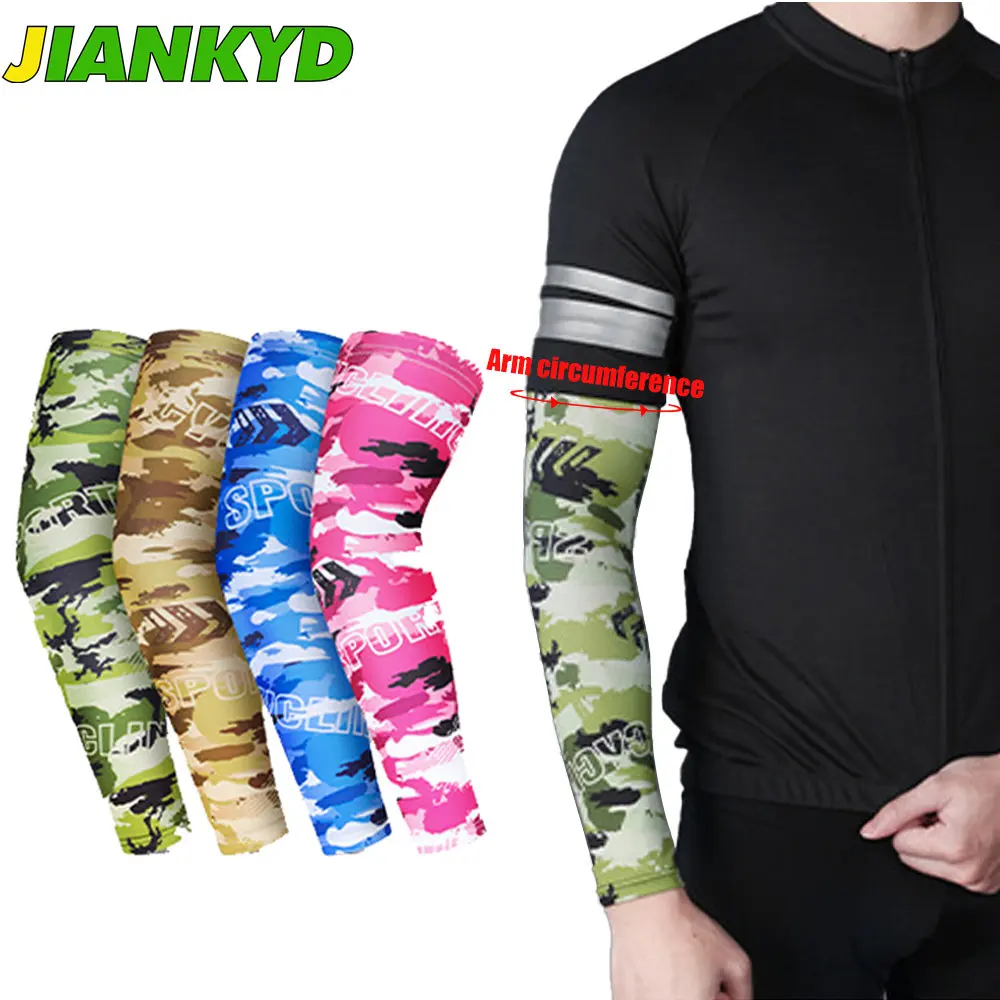 

JIANKYD 1Pair Cooling Cycling Sleeves,UV Protection for Whole Arm in Basketball,Football,Driving for Men&Women