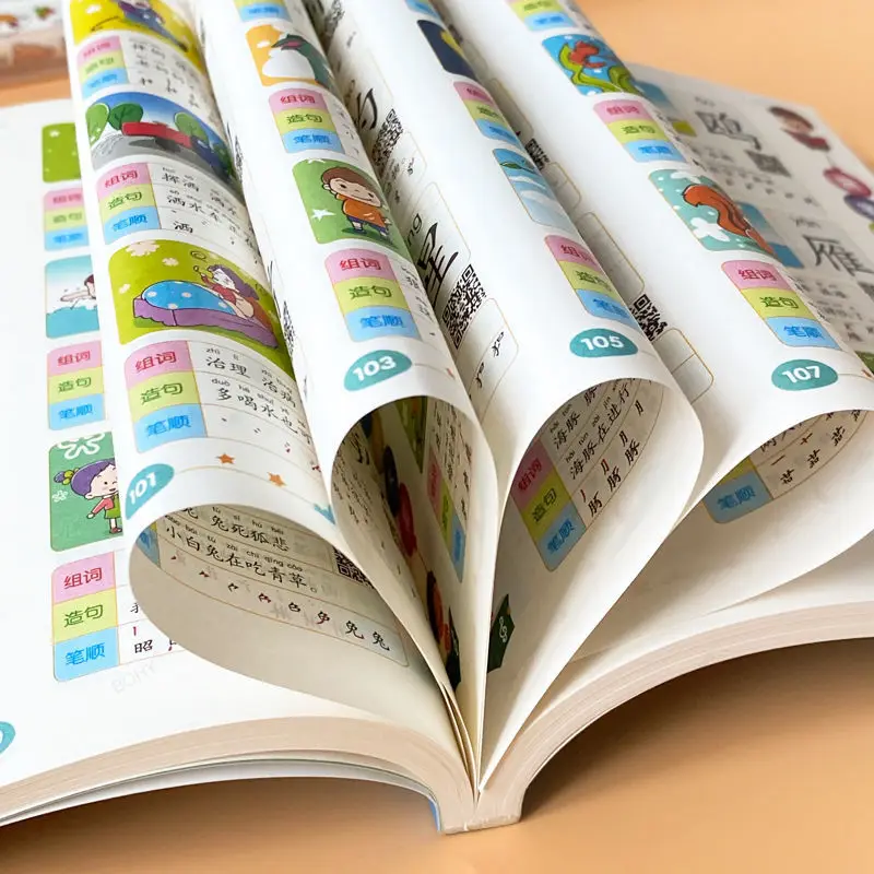 1400 Words Chinese Books Learn Chinese First Grade Teaching Material Chinese Characters Calligraphy Picture Literacy Book