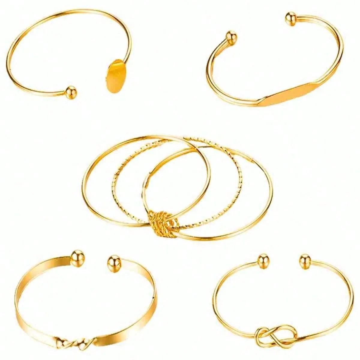 Ein fünfteiliges Armband-Set im Vintage-Stil, perfekt für den Alltag oder als Geburtstags- oder Weihnachtsgeschenk für einen Freund oder die beste Freundin.