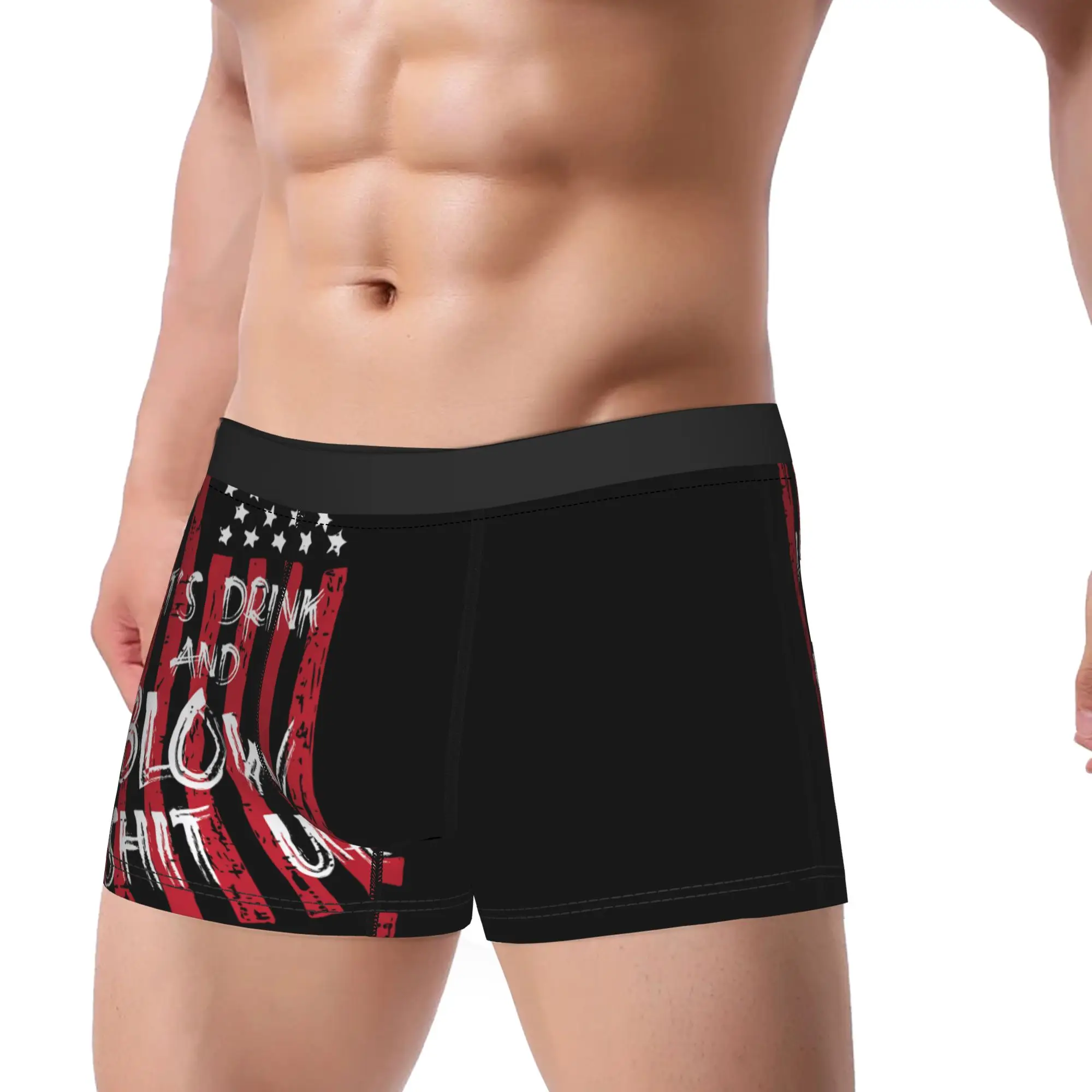 American Flag Independence Day Patriot Memorial Day Underpants Breathbale Panties Man Underwear Ventilate Shorts Boxer Briefs
