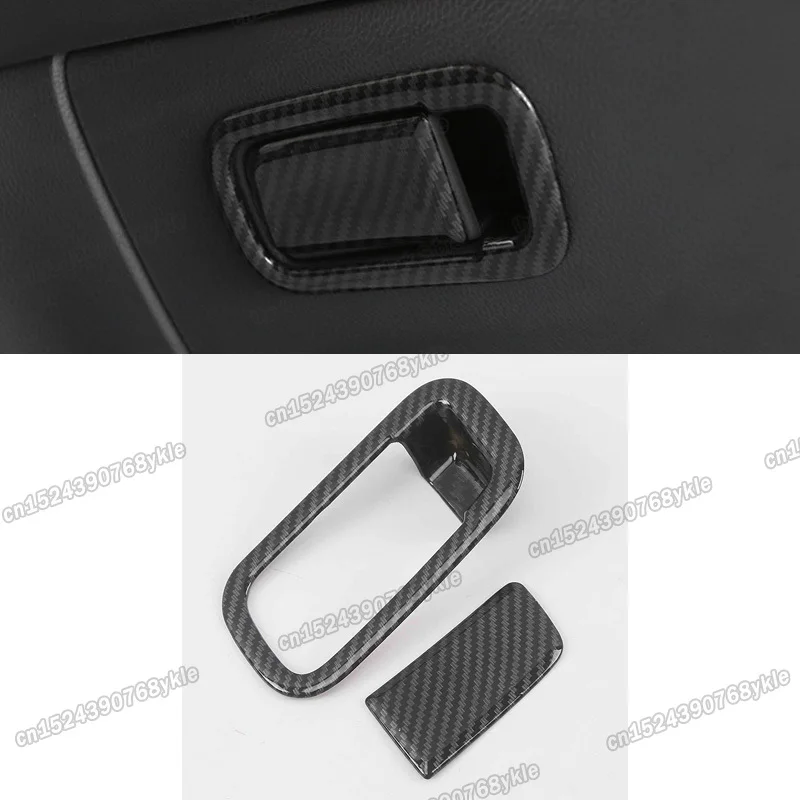 

carbon fiber car glove dashboard storage box switch handle trims chrome for honda accord 2018 2019 2020 10 x 2021 2022 10th