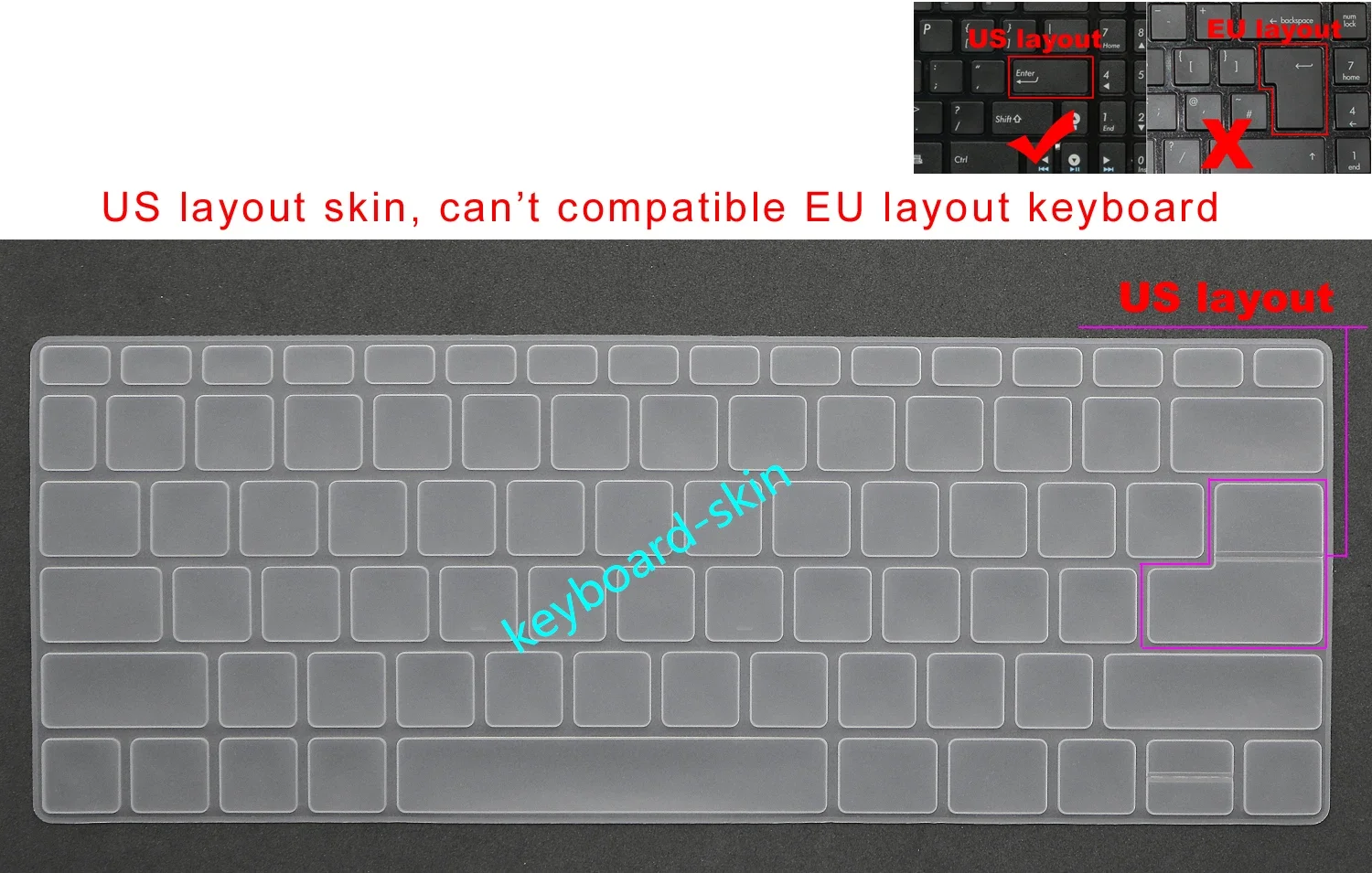 US Keyboard Protector Skin Cover for Acer Swift X 14 series SFX14-51G,SFX14-71G N23Q6,SFX14-72G,Extensa 14 EX214-53 laptop