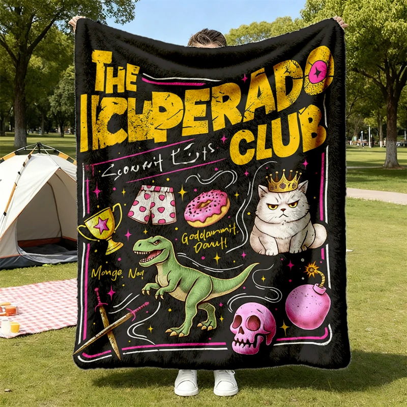 The Desperado Club Dungeon Crawler  Flannel Blanket, New Achievement Carl Flannel Throw, Sci-Fi Book