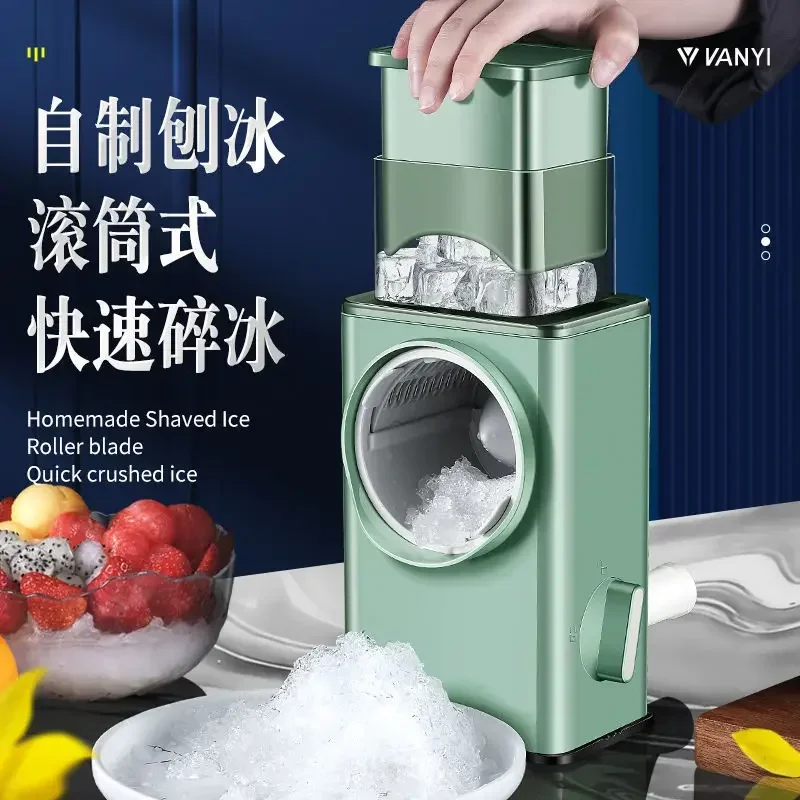 

[New]Ice Shaver, Household Small Ice Crusher, Hand-cranked Multi-function Vegetable Cutter, Grater,Storm Vegetable Cutter