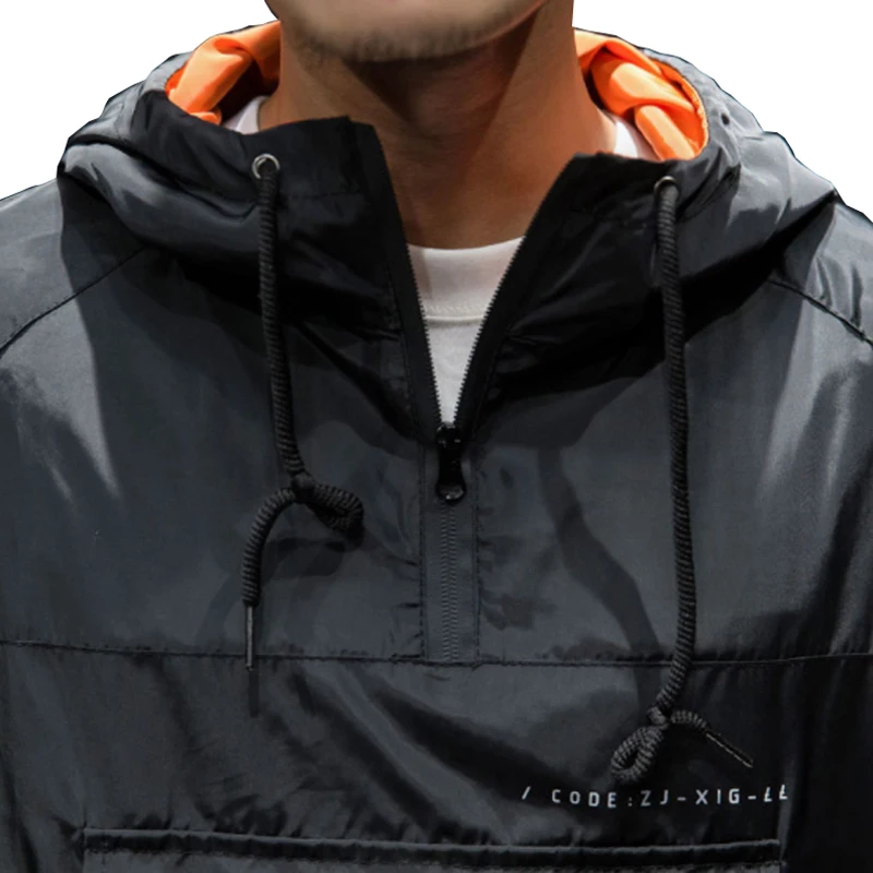 2023 New Men's Pullover Hooded Windbreaker Jacket Outdoor Sports Jacket Waterproof Lightweight Windbreaker Jacket