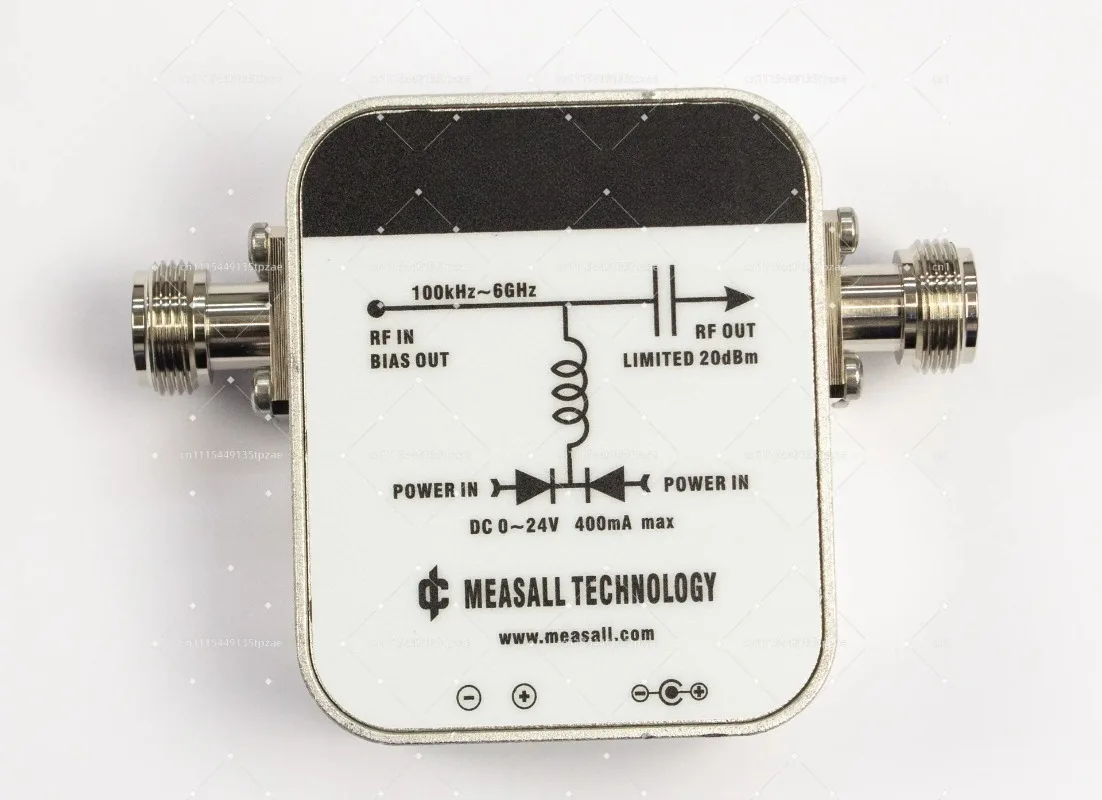 KC9480 RF Bias Tee 1MHz-6GHz DC Power Insert Unit Built-in Signal Limiter RF Transmission Accessory