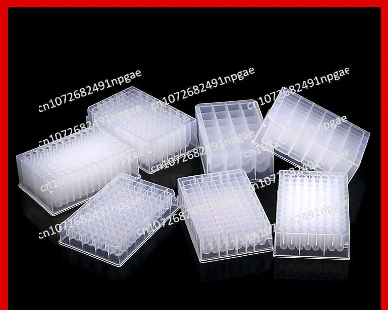 24/48/96-well Circular Deep-well Plate Cell Culture Storage Plate Storage Sampling Plate PCR Square Hole Silicone Cover