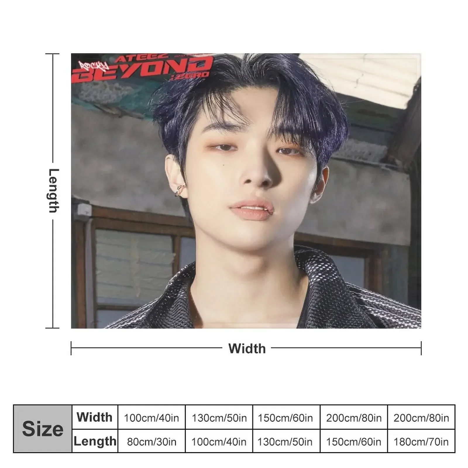 Ateez Mingi Throw Blanket funny gift Quilt Hairy Blankets