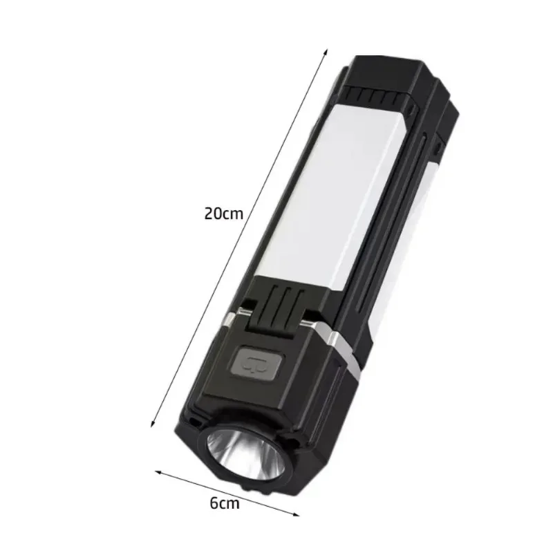 بنك طاقة فانوس للتخييم مزدوج الشعاع قابل للطي USB C شحن 5 أوضاع مؤشر البطارية للتخييم في الهواء الطلق والمشي لمسافات طويلة في حالات الطوارئ